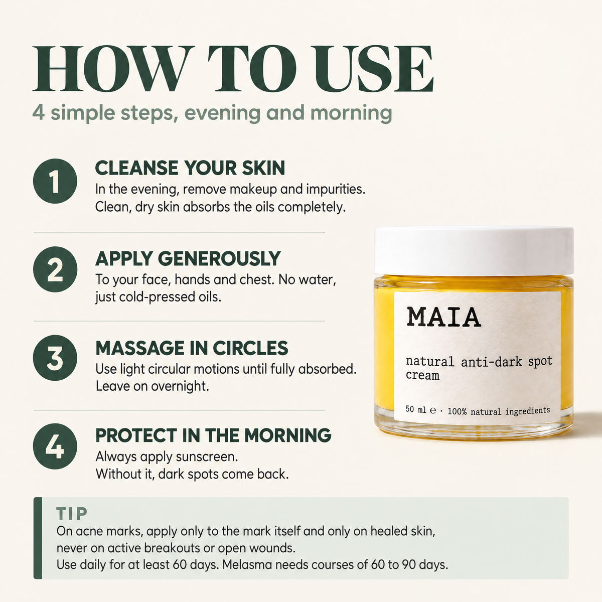 Natural Anti-dark Spot Cream