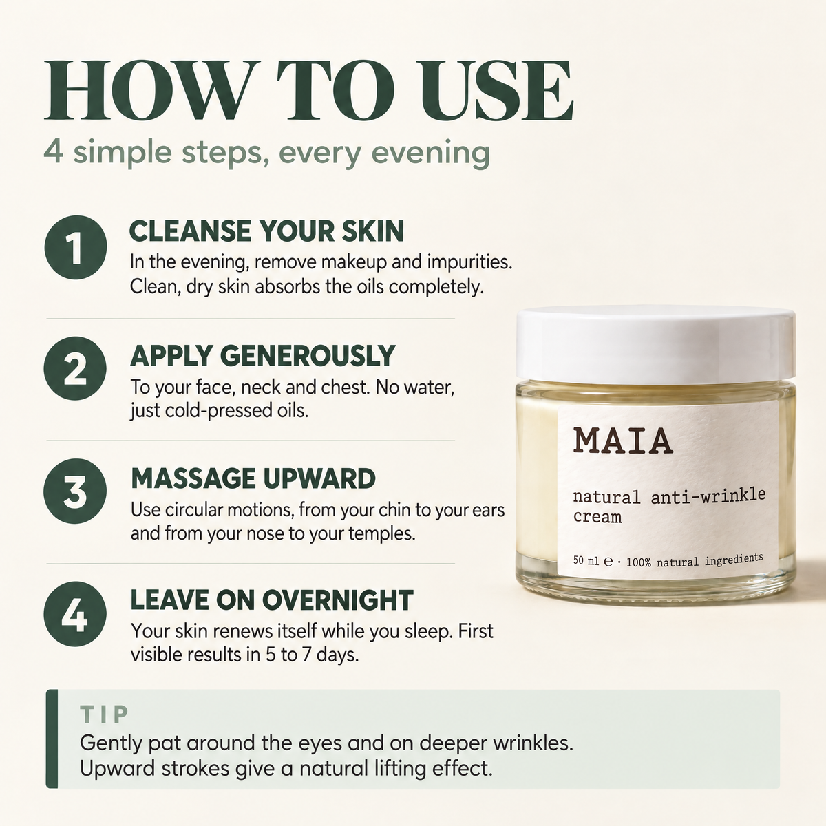 Natural Anti-wrinkle Cream